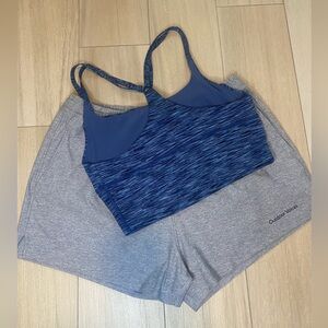 Outdoor voices drawstring casual lounge comfy shorts & sports bra small